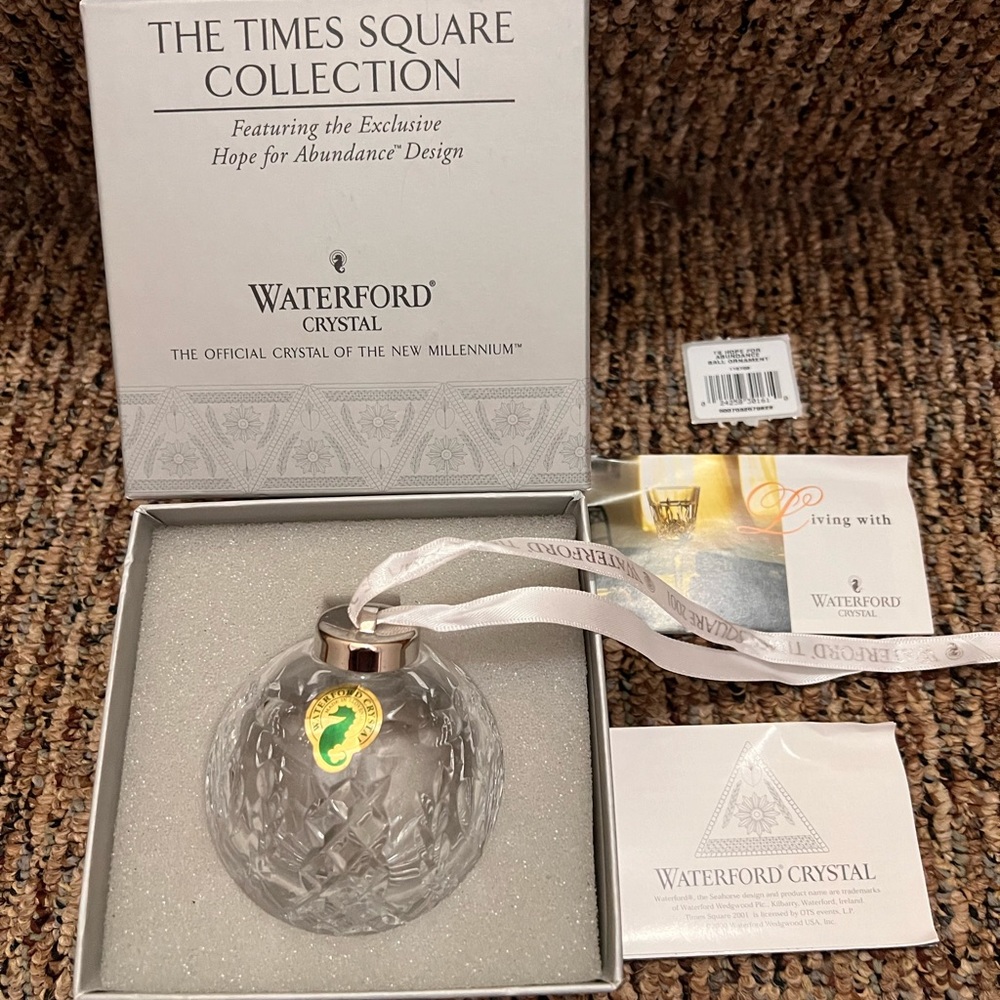 Waterford Times Square 2001 Christmas Ornament New in Box